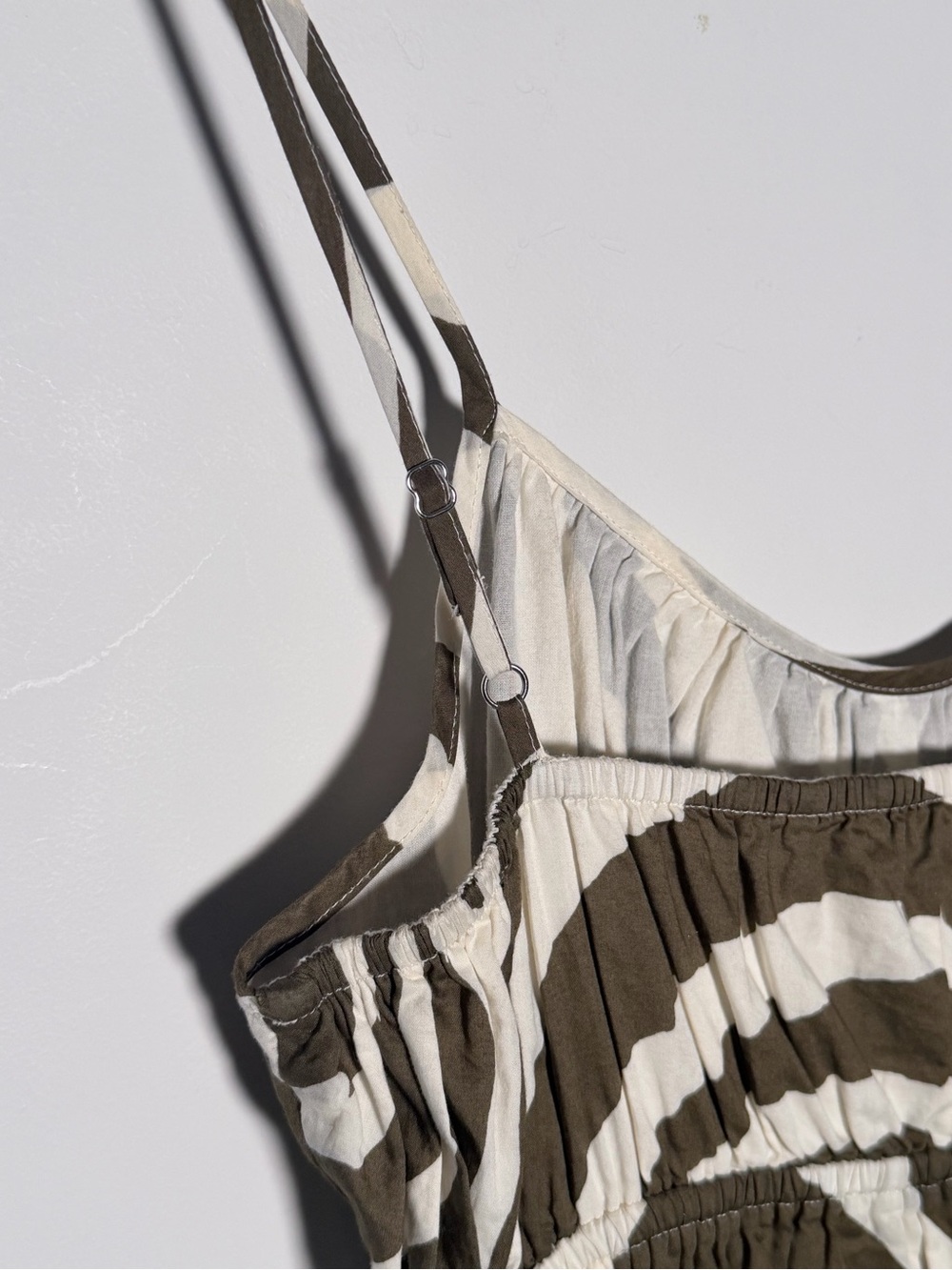 Rails Fatima Olive & Cream Zebra-Print Maxi Dress with Spaghetti Straps - Picture 10 of 14